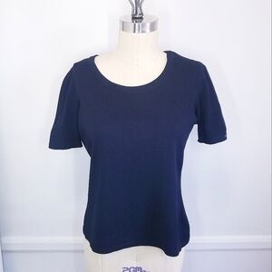 Escada |‎ Black Knit Short Sleeve Tshirt 36